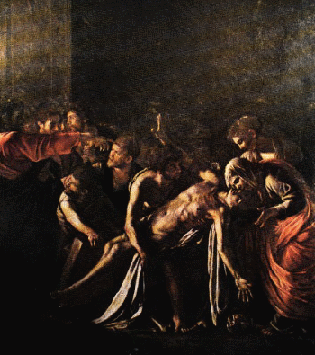 Resurrezione di Lazzaro del Caravaggio a Palazzo Braschi
